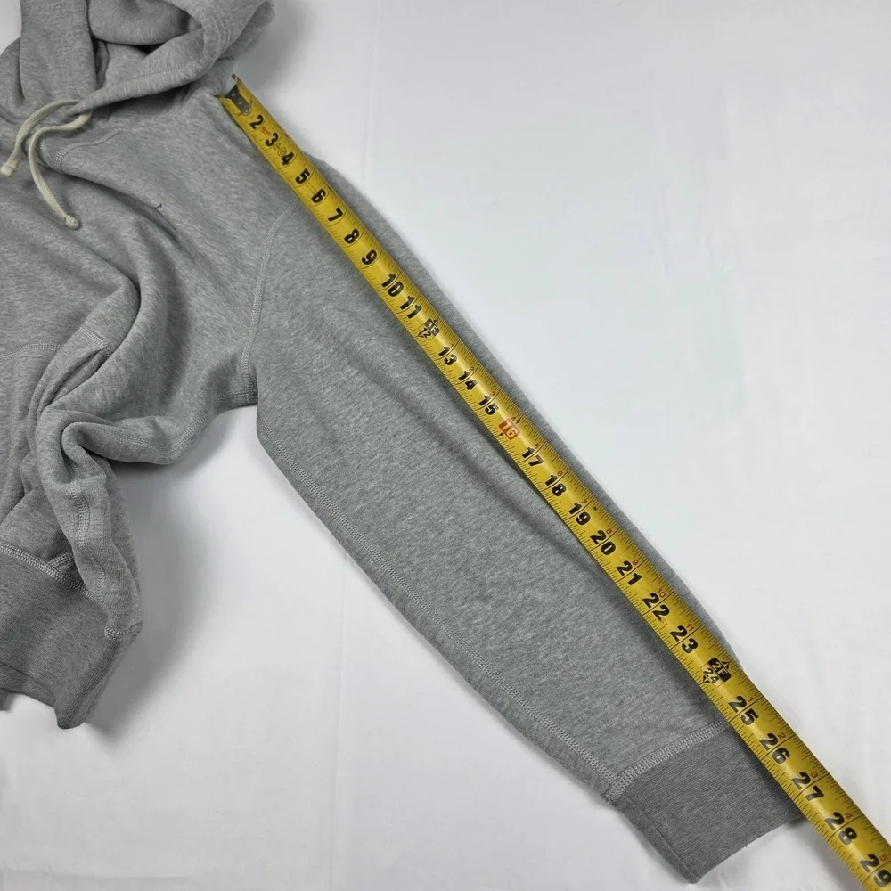 Polo Ralph Lauren Hoodie Mens Medium Gray Fleece Pullover Sweatshirt Logo